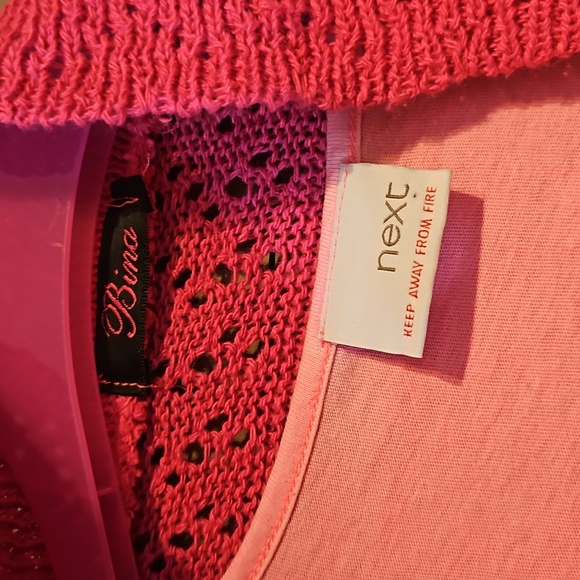 6-7yrs pink dress + breezy knit Bolero Cardigan summer girls clothing bundle - Picture 8 of 14